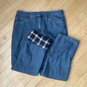 Jessica plaid lined jeans